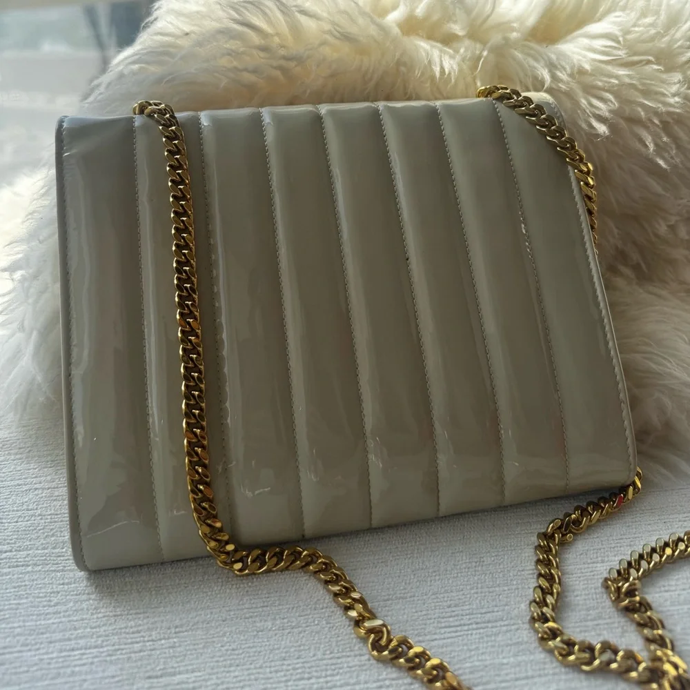 Yves Saint Laurent Glossy Cream Crossbody Bag - Picture 4 of 14